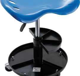 Mechaninė / pneumatinė kėdutė | su 2 lentynomis ABS | 440 x 350 mm (6820)