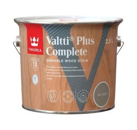 Medienos impregnantas TIKKURILA Valtti Plus Complete, 2,5l pilka sp.