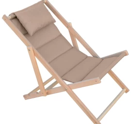 Medinė Dieninė Lova Classic Soft Su Atlošu Galvai Taupe