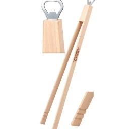 Medinės Kepsninės žnyplės 48 Cm Su Atidarytuvu
