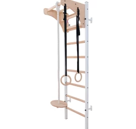 Medinės-metalinės Gimnastikos Kopėčios Su Mediniu Strypu Ir Priedais Benchk 211w A204