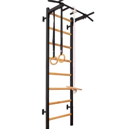 Medinės-metalinės Gimnastikos Kopėčios Su Mediniu Strypu Ir Priedais Benchk 221b A076