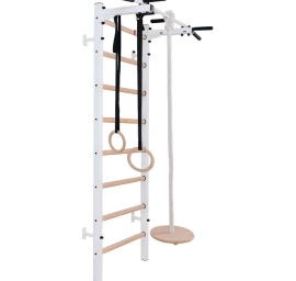 Medinės-metalinės Gimnastikos Kopėčios Su Mediniu Strypu Ir Priedais Benchk 221w A204
