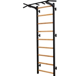 Medinės-metalinės Gimnastikos Kopėčios Su Metaliniu Strypu Benchk 721b