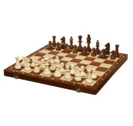 Mediniai šachmatai TOURNAMENT No.5 Exclusive (CHW18 ART SET SAPELE))