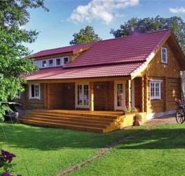 Rąstiniai namai pagal Skandinavišką technologiją