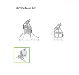 Medinis žaidimų namelis EXIT Fantasia 300 - Raudonas