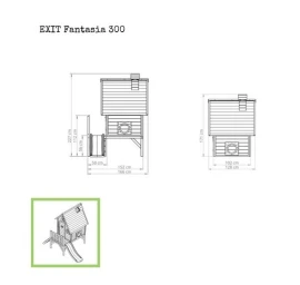 Medinis žaidimų namelis EXIT Fantasia 300 - Raudonas