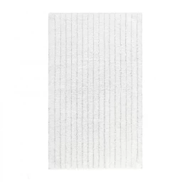 Medvilninis vonios grindų kilimėlis Ribbon white 60x100 cm