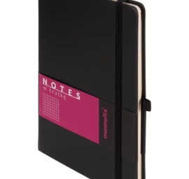 memofix A5 Formato Užrašų Knygelės Su Tinkleliais, Juodos Spalvos.