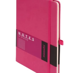 Memofix A5 Formato Užrašų Knygelės Su Tinkleliu, Rožinės Spalvos.