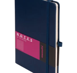 Memofix A5 Formato Užrašų Knygutė Su Tinkleliu, Tamsiai Mėlyna.
