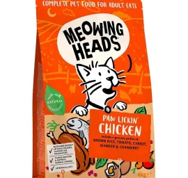 MEOWING HEADS Paw Lickin&#039; Chicken (vištiena/žuvis) 4kg, MCK4