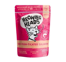 MEOWING HEADS So-Fish-Ticated Salmon konservai katėms (lašiša/vištiena/jautiena) 100g 10vnt, MWSL100