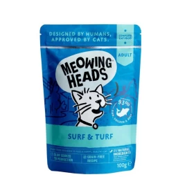 MEOWING HEADS Supurr Surf/Turf konservai katėms (žuvis/vištiena/jautiena) 100g 10vnt, MWFS100
