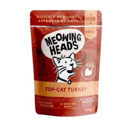 MEOWING HEADS Top Cat Turkey (kalakutiena/jautiena/vištiena) 100g 10vnt, MWTK100