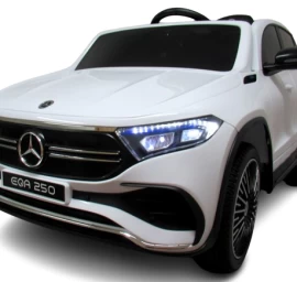 Mercedes Eqa Balta Akumuliatorinė Mašinėlė Nuotolinio Valdymo Pavadėlis Oda Eva Kūdikio Sėdynė