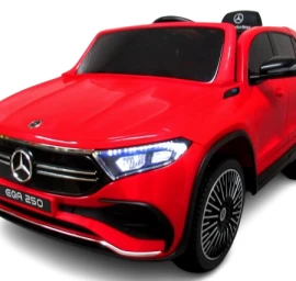 Mercedes Eqa Red Akumuliatorinis Automobilis Pilotas Leather Eva Bujak