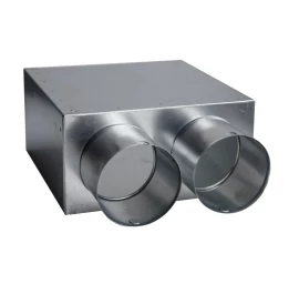 Metalinė dėžutė vėdinimo grotelėms 200x100 (2 x ø75)