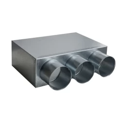 Metalinė dėžutė vėdinimo grotelėms  300x100 (3 x ø75)