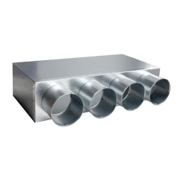 Metalinė dėžutė vėdinimo grotelėms 400x100 (4 x ø75)