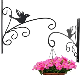 Metalinis Augalų Laikiklis Juodas 28x25cm Kinzo