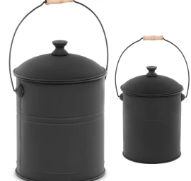 Metalinis Pelenų Kibiras Su Dangčiu Ir Rankena 14 L