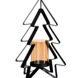 Metalinis žvakidės Laikiklis 31,5 Cm Kalėdinė Eglutė žėručio Spalvos