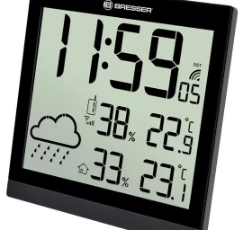 Meteorologinė Stotelė Bresser Temeotrend Jc Lcd Rc (sieninis Laikrodis), Juoda