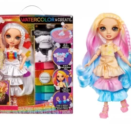 Mga 507598 Vaivorykštės Aukšto Lygio Akvarelė Ir Sukurti Tapybos Lėlę Rudomis Akimis