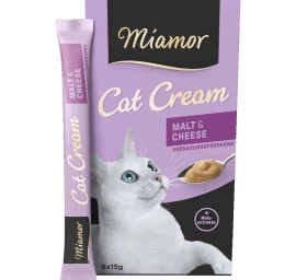 MIAMOR Cat Cream skanėstai katėms, 6x15g, maltos ir sūrio skonio, šlapias kačių maistas