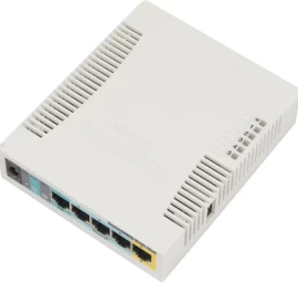 Mikrotik Rb951ui-2hnd Maršrutizatoriaus Plokštė Plastikinis Korpusas 600mhz, 128mb, 5xfe, 2x2mimo, 1xusb, 2,4ghz, 2,5dbi, L4