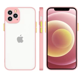 Milky Case Silikoninis Lankstus Permatomas Dėklas Iphone 11 Pro Rožinės Spalvos
