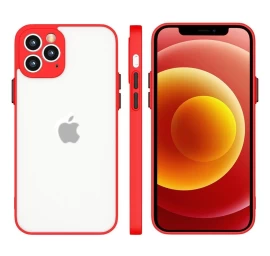 Milky Case Silikoninis Lankstus Pusiau Permatomas Dėklas Xiaomi Redmi 9t Raudonos Spalvos