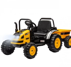 Milly Mally Akumuliatorinis Traktorius Su Priekaba Farmer Yellow