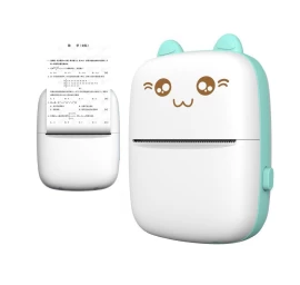 Mini Cat Terminis Etikečių Spausdintuvas Atsisiųsti bluetooth Telefoną Fun Print Blue