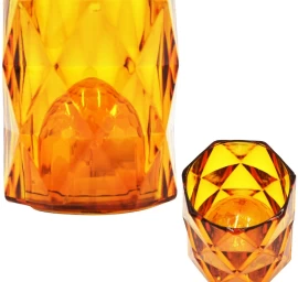 Mini Dekoratyvinė Lempa 6 Cm Gintarinė šiltai Balta 1 Led