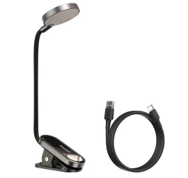 Mini Led Ekrano Skaitymo Lempa Su Spaustuku Pilkos Spalvos