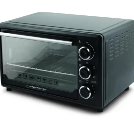 Mini oven with convection and a spit Esperanza NAPOLI EKO006 (Knob; 1600W; black color)