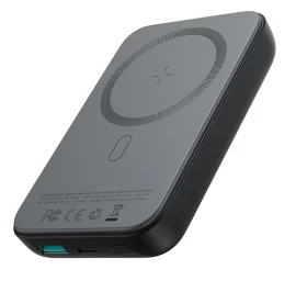 Mini Power Bank 10000mah Magnetinis Su įkrovikliu Qc Pd Usb-c Juodas