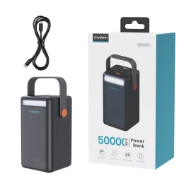 Mini Powerbank 50000mah Usb-a Usb-c Microusb 65w Juodas