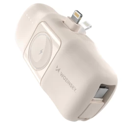 Mini Powerbank 5000mah 15w Iphone Lightning Ir Apple Watch įkroviklis - Smėlio Spalvos