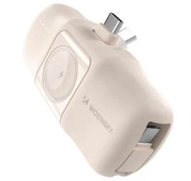Mini Powerbank 5000mah 15w Usb-c Ir įkroviklis apple Watch - Smėlio Spalvos