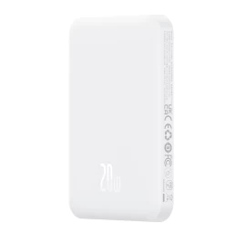 Mini Powerbank 5000mah 20w + Usb-c Kabelis 20v / 3a, Baltas