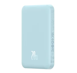 Mini Powerbank 5000mah 20w + Usb-c Kabelis 20v / 3a Mėlyna