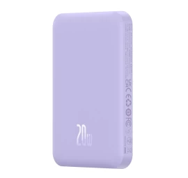Mini Powerbank 5000mah 20w + Usb-c Kabelis 20v / 3a Violetinė