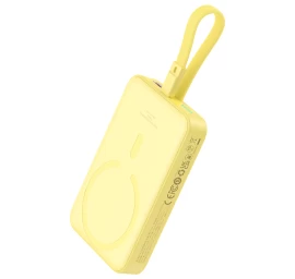 Mini Powerbank Magsafe 10000mah 20w Su Lightning Kabeliu Iphone 0.3m Geltonos Spalvos