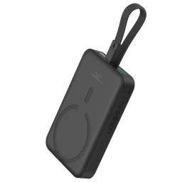 Mini Powerbank Magsafe 10000mah 20w Su Lightning Kabeliu Iphone 0.3m Juodas