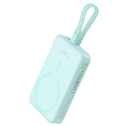 Mini Powerbank Magsafe 10000mah 20w Su Lightning Kabeliu Iphone 0.3m Mėlynas