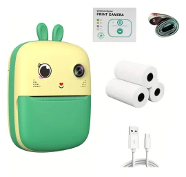 Mini Terminis Spausdintuvas Su Kamera Ir Fotoaparatu Hurc10z - žalias